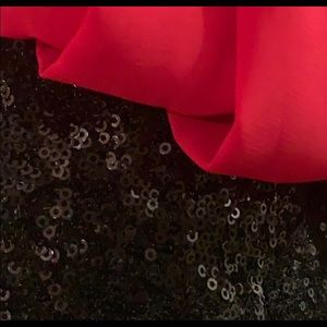 Bisou Bisou Michele Bohbot Red/Black Sequin Dress